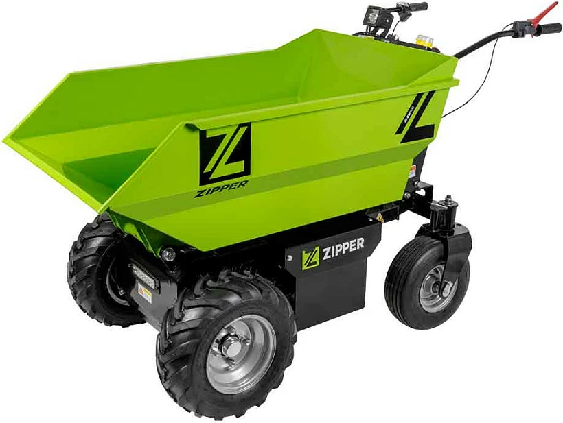 Dumper elektrik ZIPPER ZI-ED500, 48V, 4 rrota, gjelbër/zi