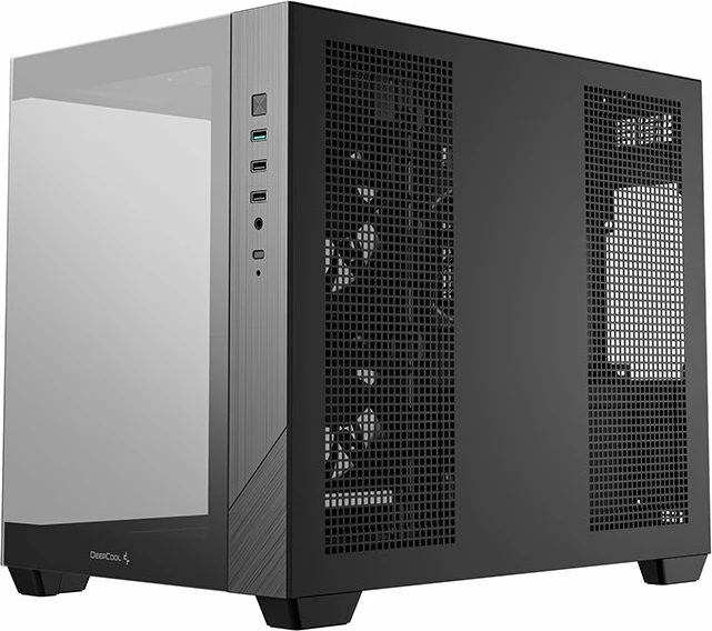 Kasë Deepcool CG330 3F Micro-ATX/ITX, 3x ARGB fan, xham i kalitur, Black