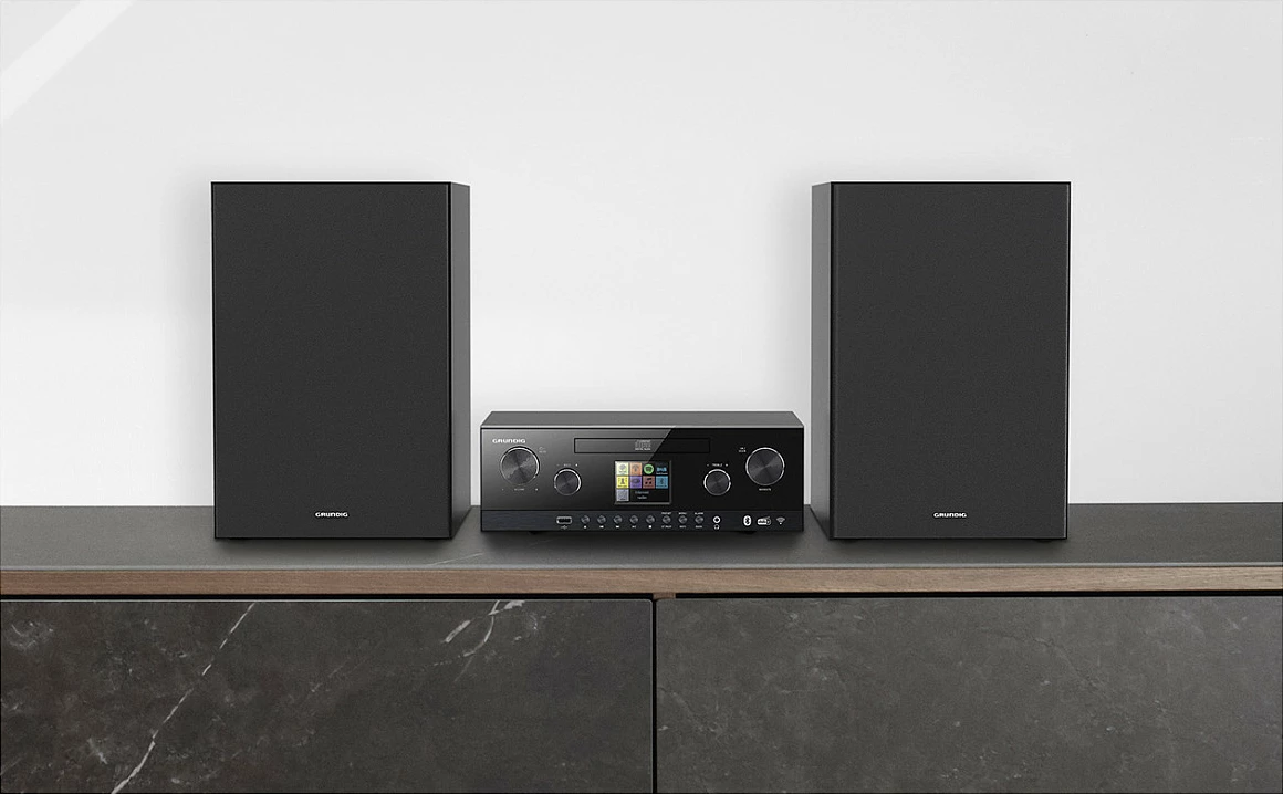 Sistem audio mikro Grundig CMS 5000 BT, 100 W, DAB+/FM, Bluetooth, Wi‑Fi, i zi