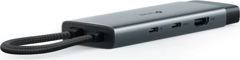 USB hub, TP-Link UH6120C, multiport me HDMI, USB‑A dhe USB‑C PD, kabllo USB‑C e integruar