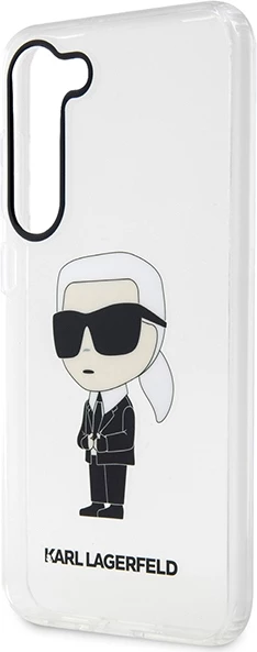 Mbështjellës Karl Lagerfeld Ikonik Karl për Samsung Galaxy S23+ S916, transparent