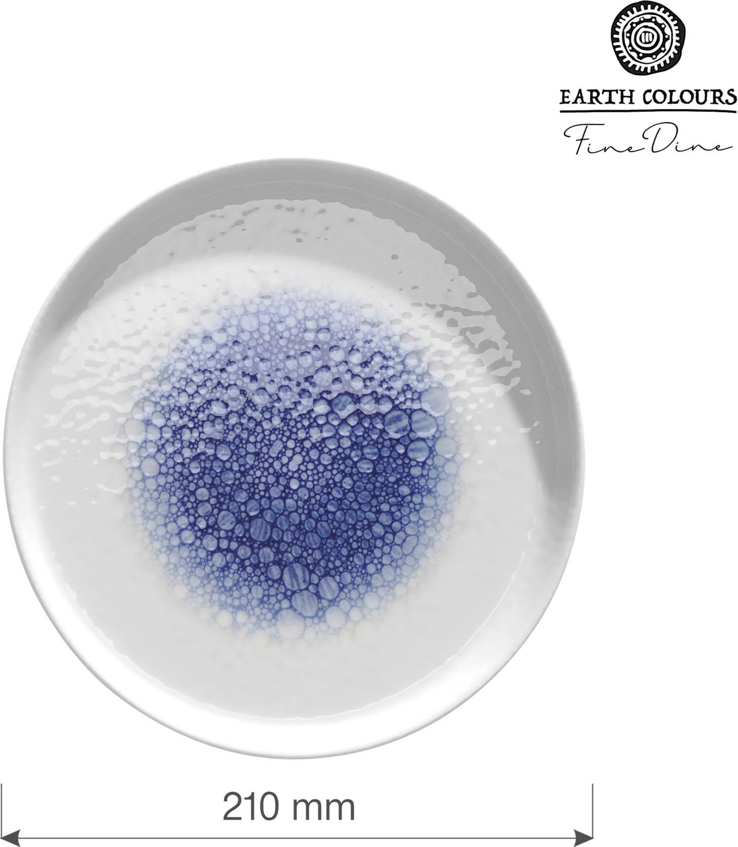 Pjatë me buzë të larta Fine Dine Serenity Ø210 mm, blu, set 6 copë