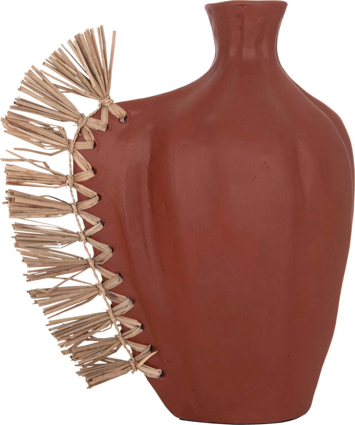 Vazo dekorative tavoline JEBB, terrakotë natyrale, bar i thatë, FH4689.08, 32x15x33cm