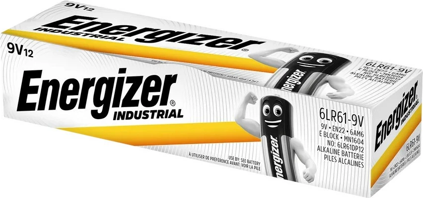 Bateri industriale Energizer 6LR61, 9V, paketë 12 copë