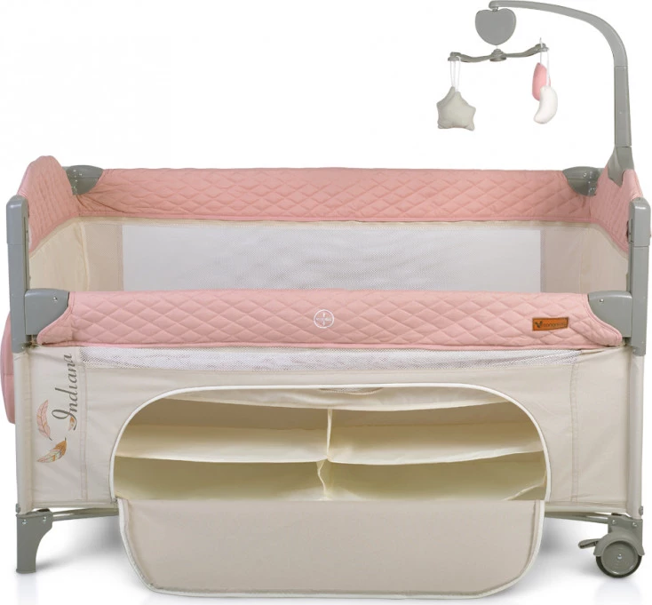 Shtrat portativ Cangaroo Indiana,  rozë