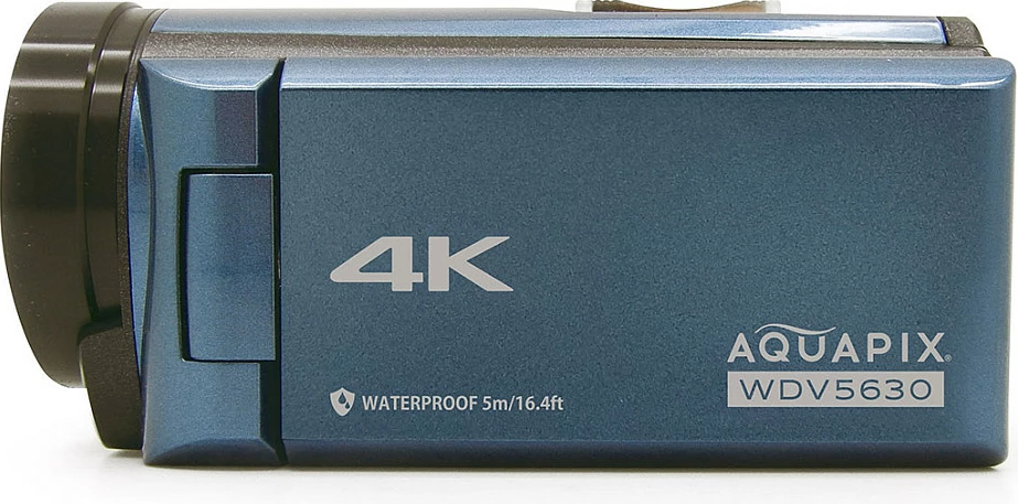 Kamerë video nënujore EasyPix Aquapix WDV5630, 4K Ultra HD, 13 MP, ekran 3", waterproof 5 m, 18x zoom, blu-gri