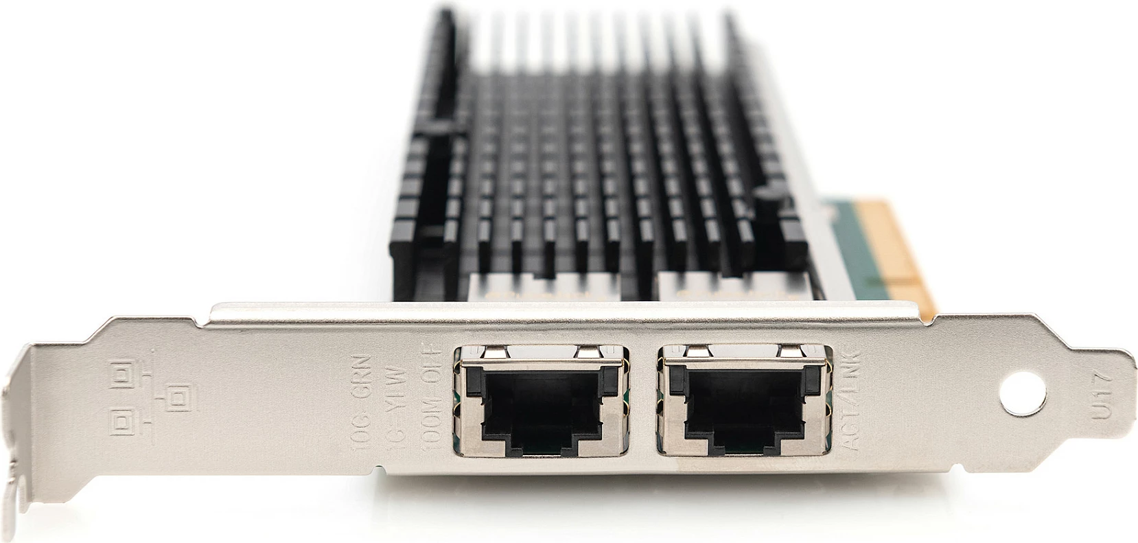 Kartelë rrjeti Digitus 10Gbps Dual Port Ethernet, PCIe, 2x RJ-45, Gjelbër/Argjend