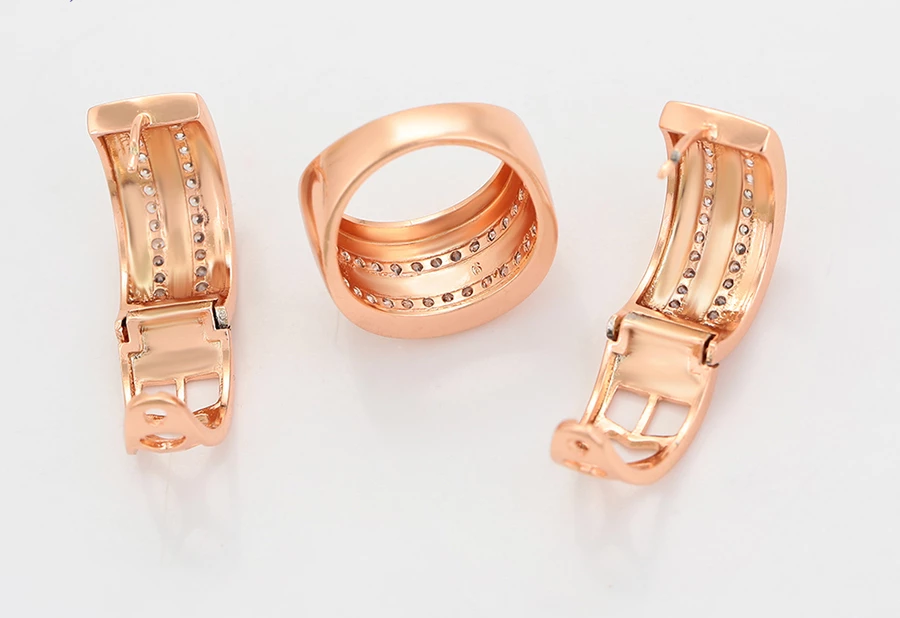 Set Xuping të praruar në ari UVA2R- unazë + vathë