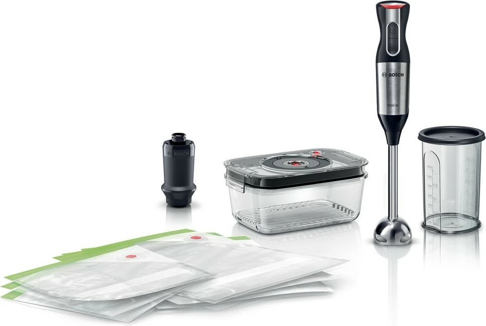 Blender Bosch MSM6S20B, 0.6 L, 1000 W, i zi, argjendtë
