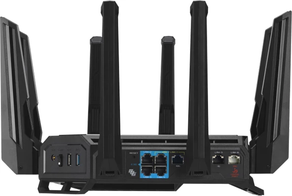 Router gaming ASUS ROG Rapture GT-BE19000 WiFi 7 tri-band, 320MHz, 2x 10G, AURA RGB, AiMesh, i zi