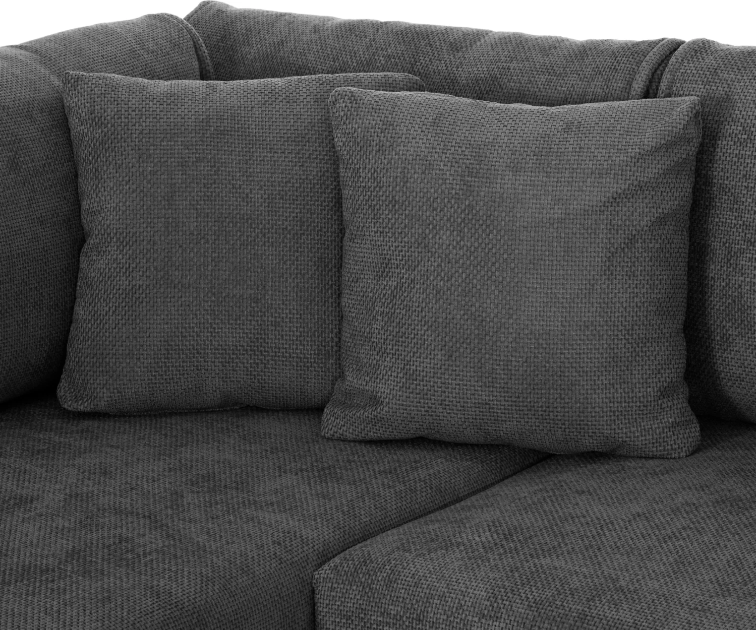 Kënd-sofëbëd majtas Zenora, material tekstili gri e errët, FH3337.01L, 303x214x80cm