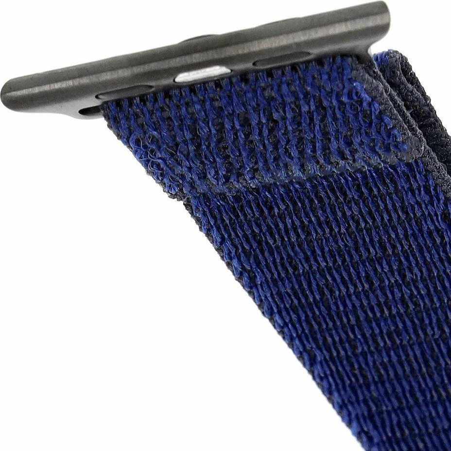 Rrip najloni Sporty Fixed FIXNST2-434-DBL për Apple Watch 42/44/45mm, mbyllje Velcro, 160-210 mm, blu e errët
