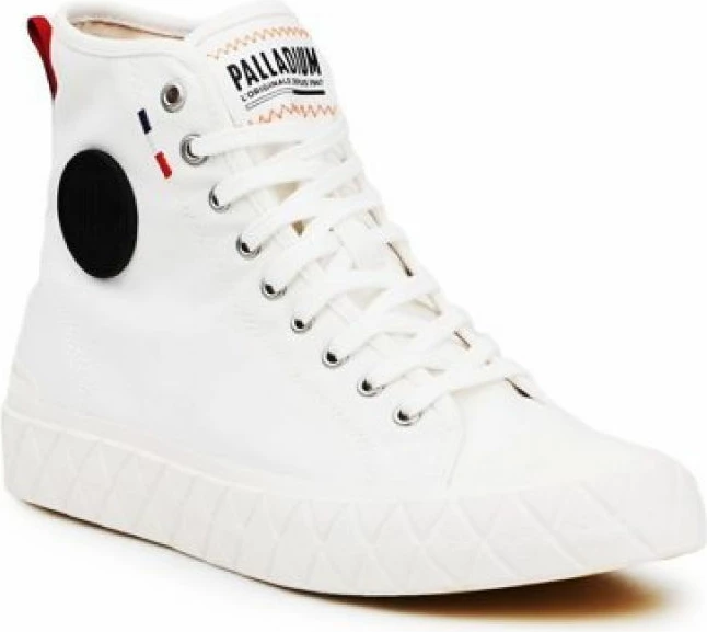 Atlete të larta Palladium, për femra dhe meshkuj, të bardha