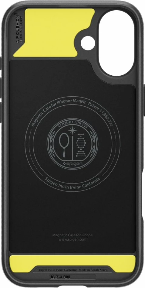 Mbështjellës Spigen Rugged Armor MagSafe për iPhone 16, i zi