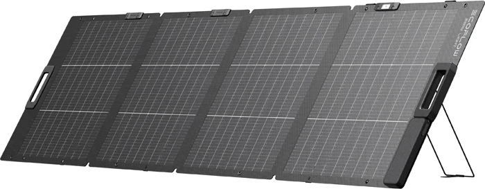 Panel solar EcoFlow 220W Lightweight Portable, palosshëm, XT60, IP68, i zi