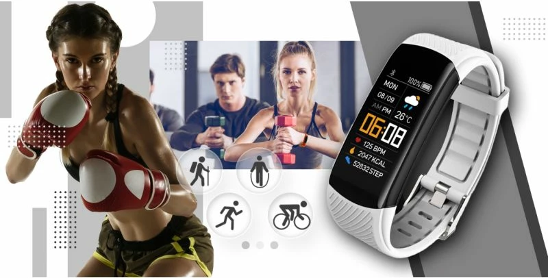 Smartwatch Giewont unisex, zi e bardhë