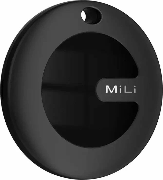 Tracker MiLi MiTag DUO, kompatibil me Android/iOS, Bluetooth 5.2 deri 100 m, IPX67, me mbështjellës/kasë, i zi, 1 copë
