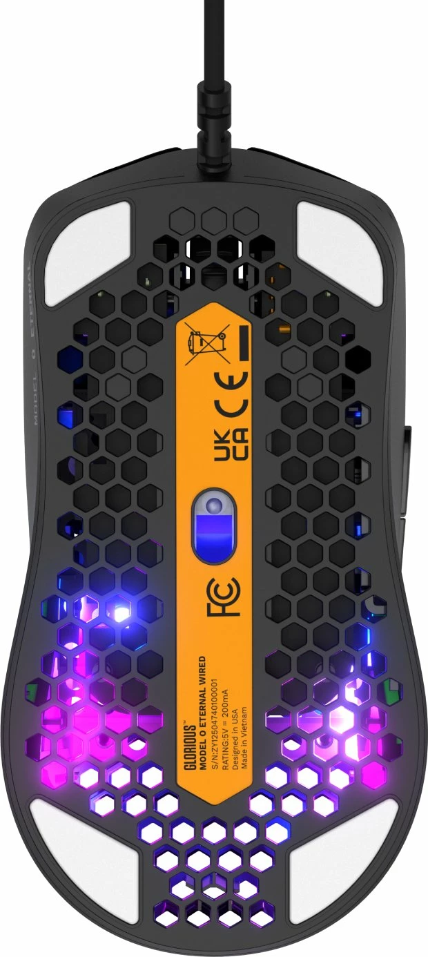 Maus gaming Glorious Model O Eternal GLO-OE-W-BLK, 12000 DPI, 6 butona, RGB, i zi