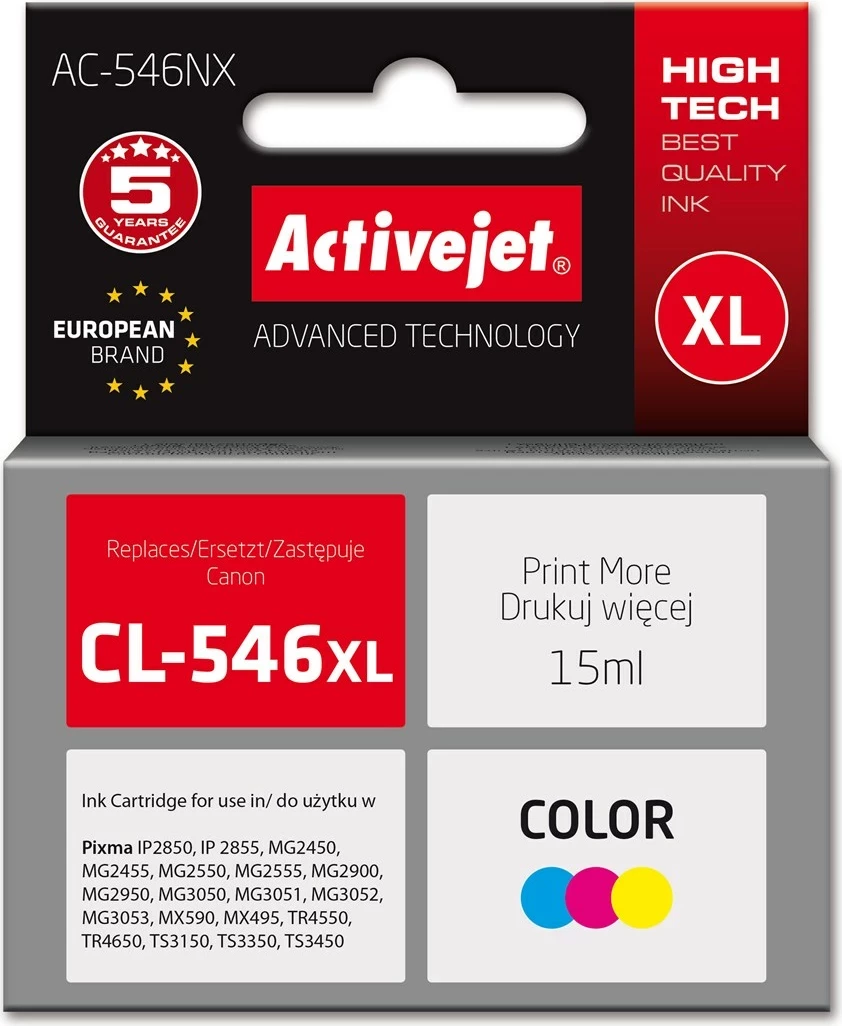 Toner Activejet AC-546NX për Canon, 15 ml, ngjyra