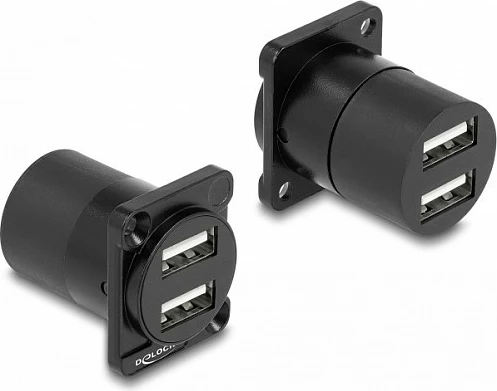 Modul paneli DeLOCK D-Type USB 2.0 Type-A, 2x Female–2x Female, i zi