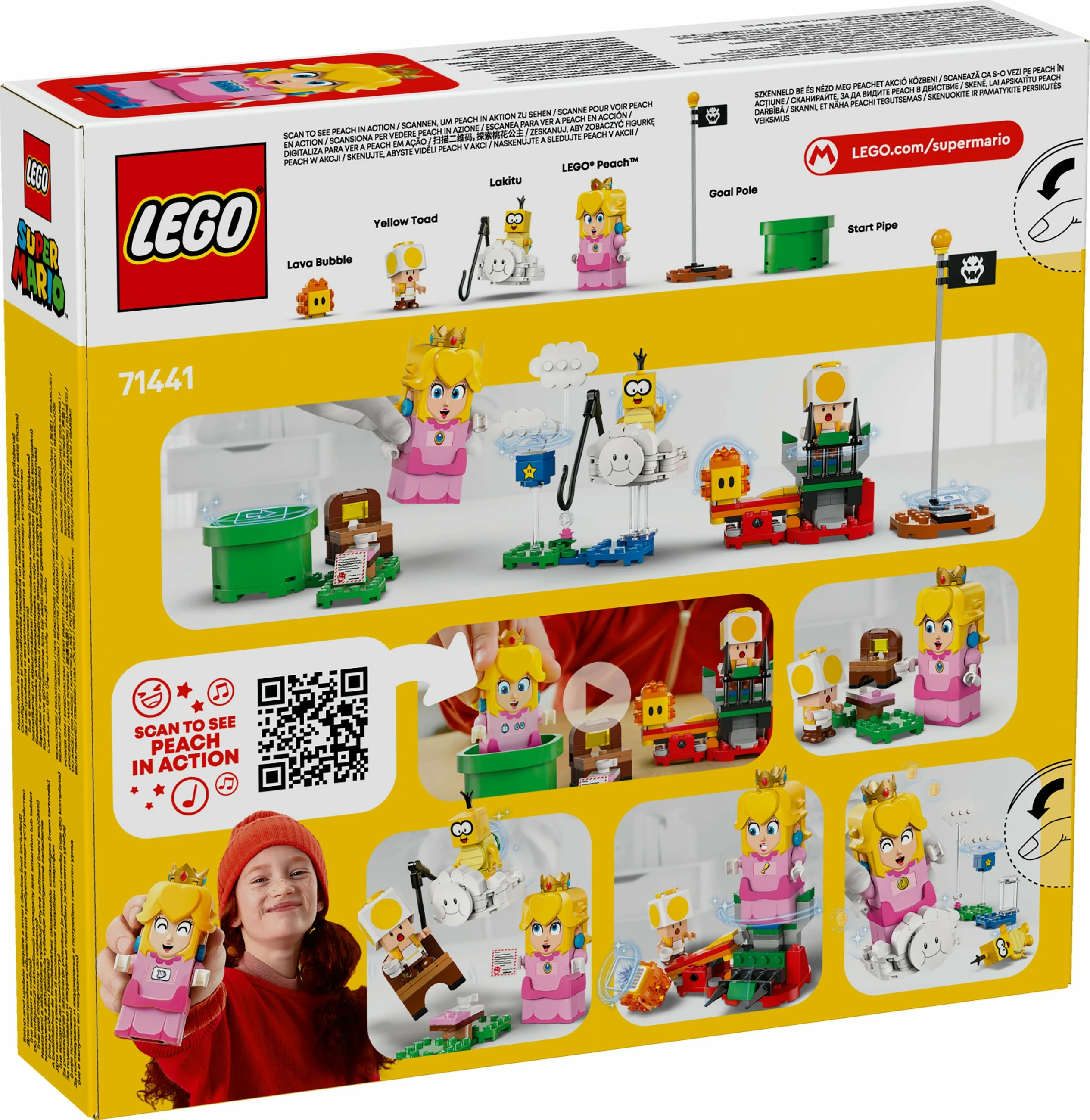 Set ndërtimi LEGO Super Mario 71441, Peach interaktive, 208 pjesë, shumëngjyrësh