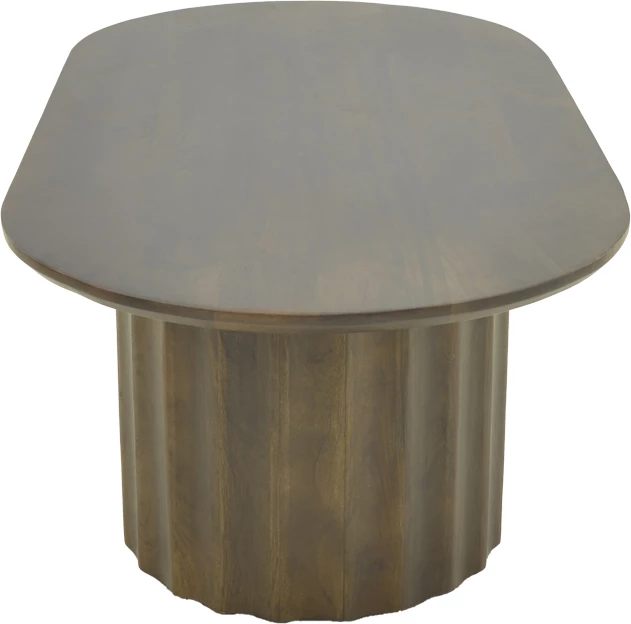 Tavolinë kafeje Flute, dru mango masiv, ngjyrë wenge, 130x65x40cm