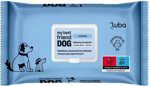 Peceta të lagura për qen Luba my best friend DOG 60 copë