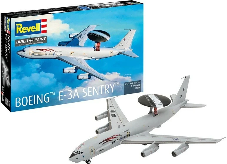 Model plastik avion, Revell, REV-03794 Boeing E-3A Sentry, shkallë 1:144, 77 pjesë, gjatësi 31.4 cm