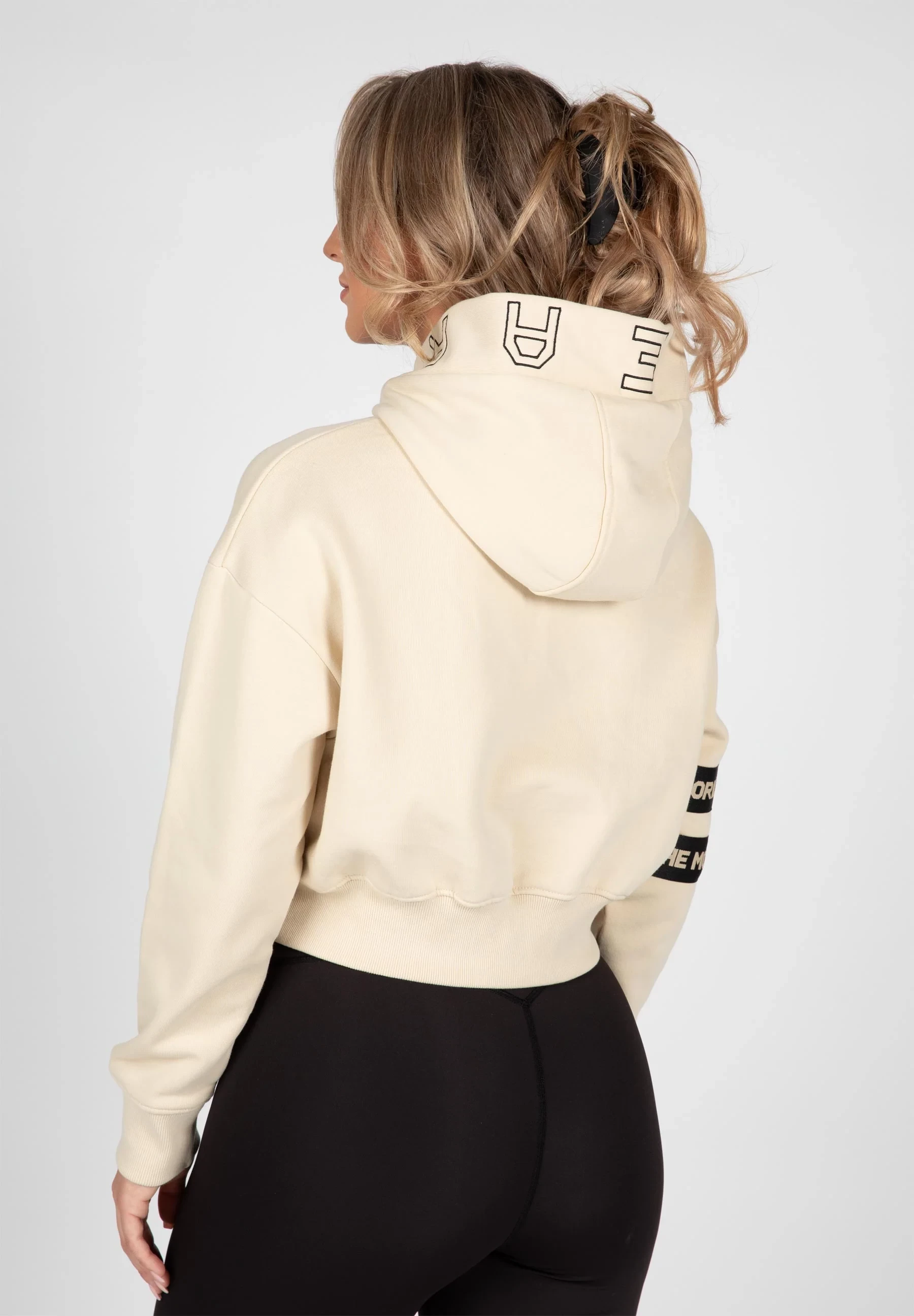 Tracey Cropped Hoodie - Beige [Madhësia: XS]
