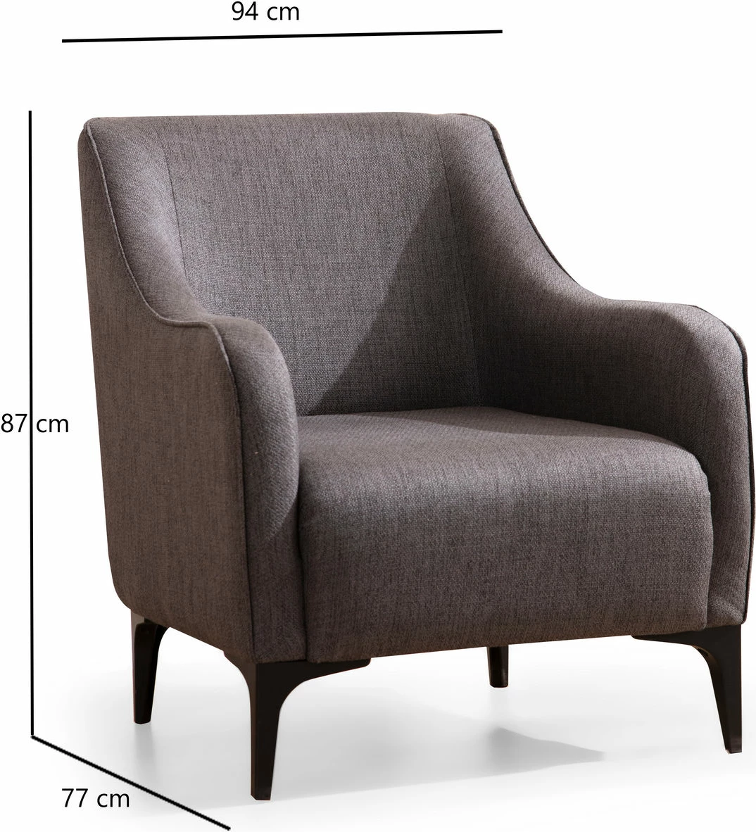 Karrige Wing, Atelier del Sofa, Belissimo, ngjyrë gri e errët