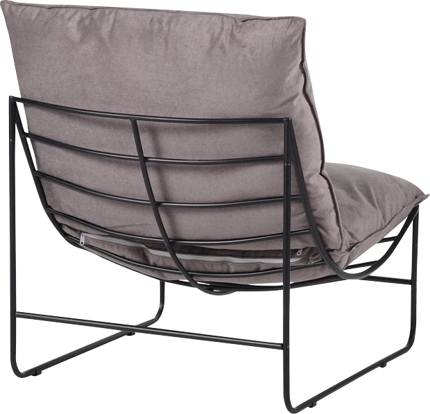 Karrige Chopie, ngjyrë gri, këmbë të zeza, 77x90x83cm