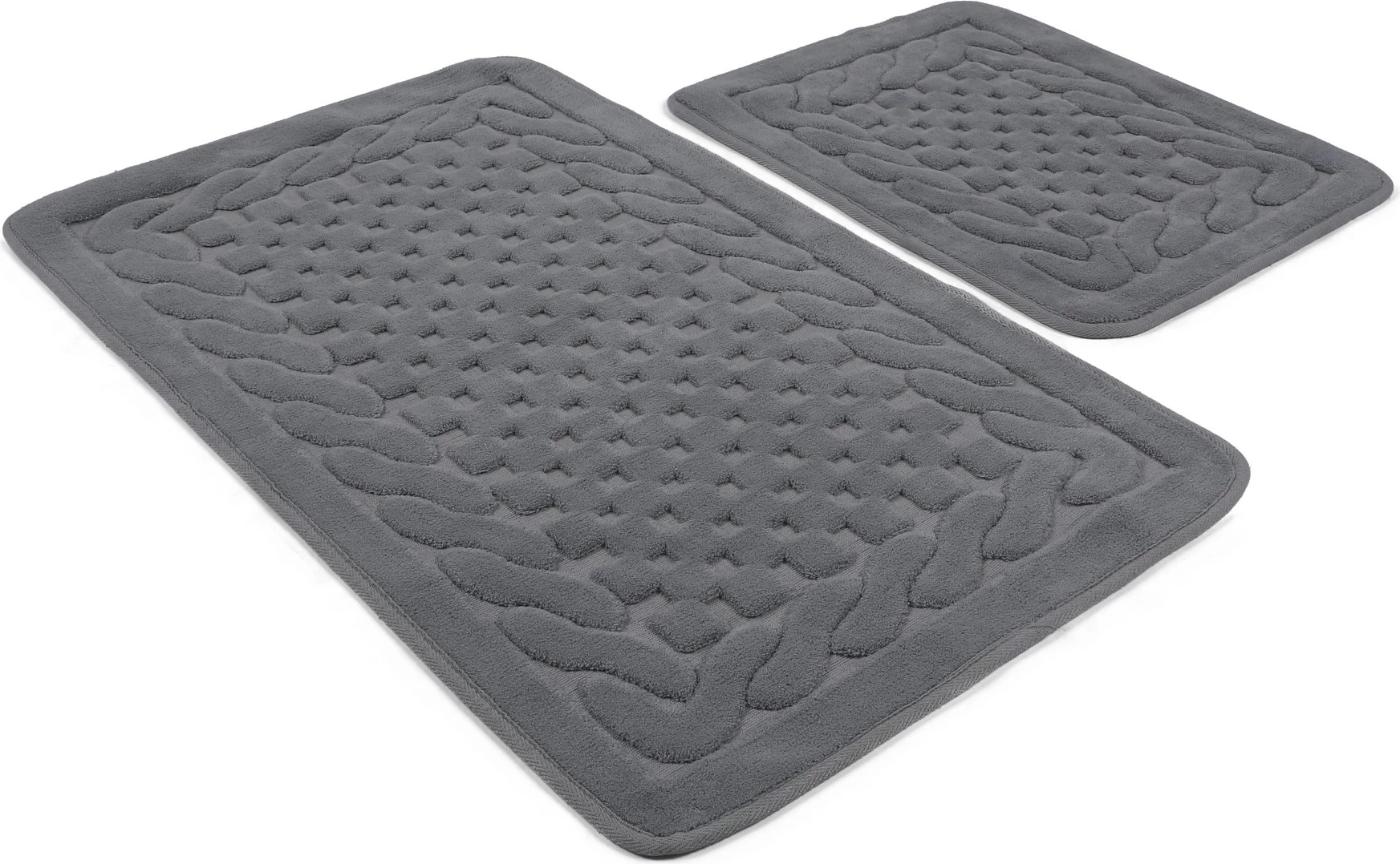 Set tapetash për banjo (2 copë), Mijölnir, pambuk Bambi, ngjyrë gri