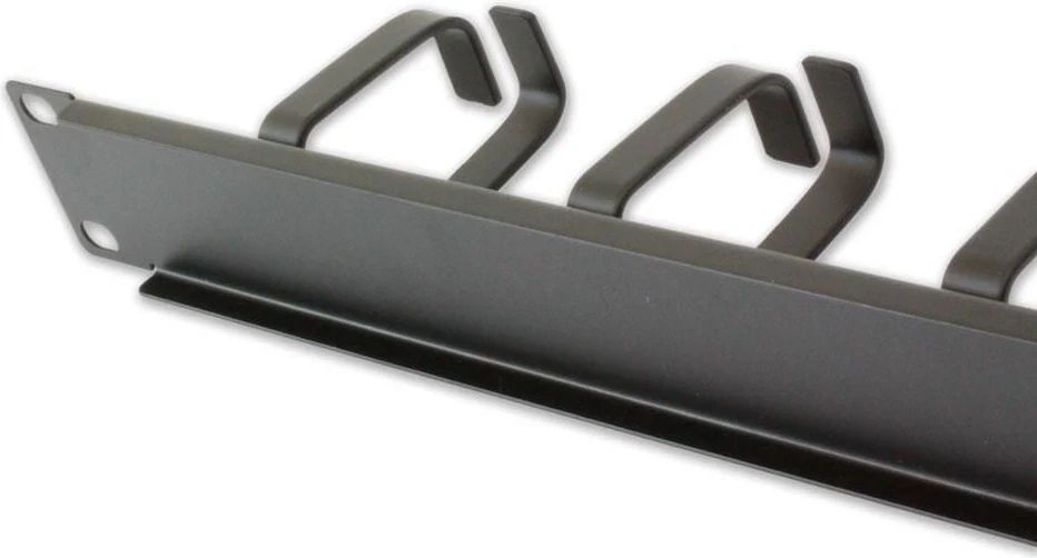 Organizuesi i Kabllave Techly 305922 për Kasë Rack 19", 1U, me 5 mbajtëse 65mm, ngjyrë e zezë