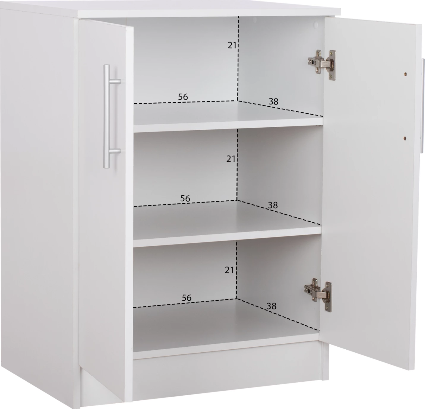 Dollap këpucësh Emerie FH2206.05, i bardhë, 60x40x80Hcm