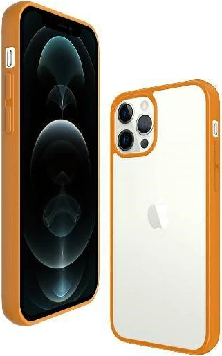 Mbështjellës PanzerGlass ClearCase për iPhone 12 Pro Max, transparent portokalli