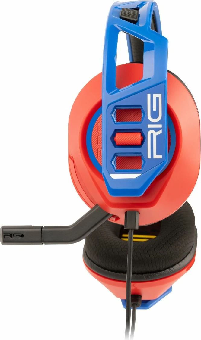 Kufje gaming Nacon RIG 300 PRO HN, 40 mm, me kabllo 3.5 mm 1.5 m, mikrofon i palosshëm, për Nintendo Switch 2/Switch, kuqe/kaltër