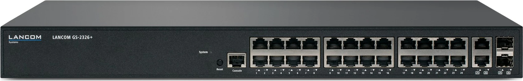 Switch LANCOM GS-2326+, 24 porta Gigabit, 2 SFP, Managed, 1U, i zi