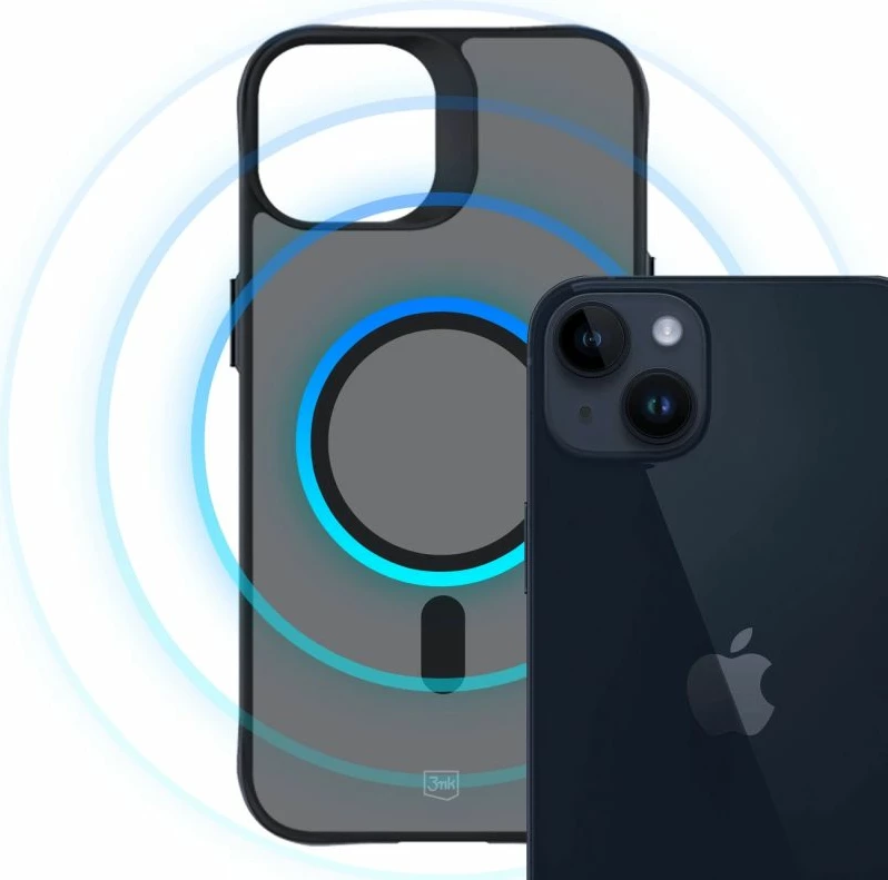 Kapak telefoni 3mk Smoke MagCase me MagSafe për iPhone 14 Plus, gjysmë-transparent