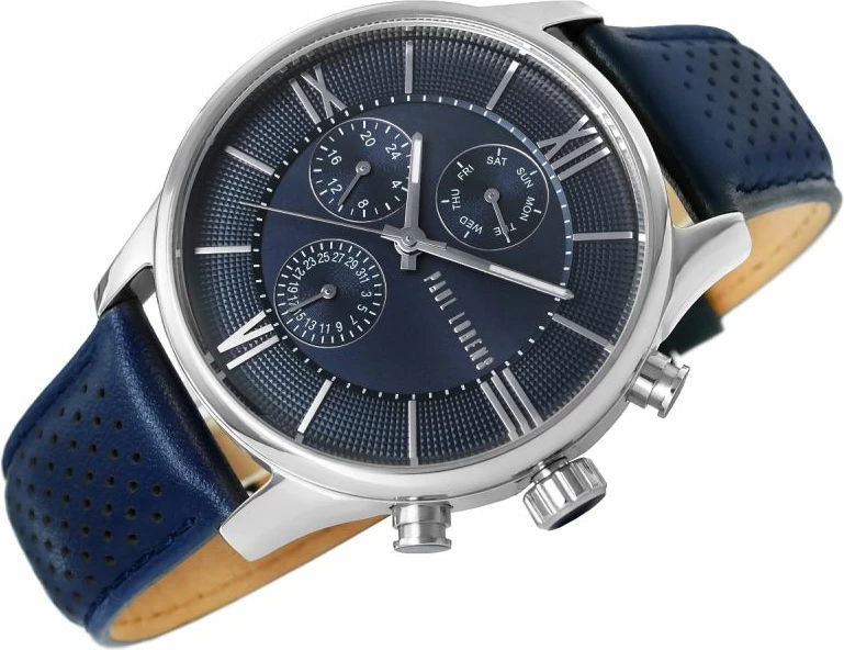 Orë dore për meshkuj Paul Lorens, argjendtë e kaltër