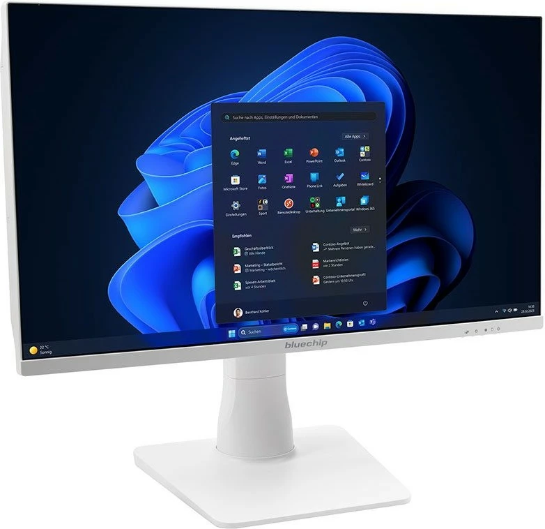 Kompjuter All-in-One bluechip BUSINESSline AIO2350, i5 14400, 16GB, 500GB SSD, 23.8 inç, e bardhë