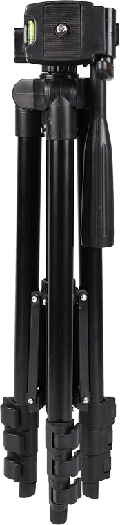 Tripod mini për kamera, Hurtel, universale me filetë 1/4", kokë pan/tilt me nivel, e zezë