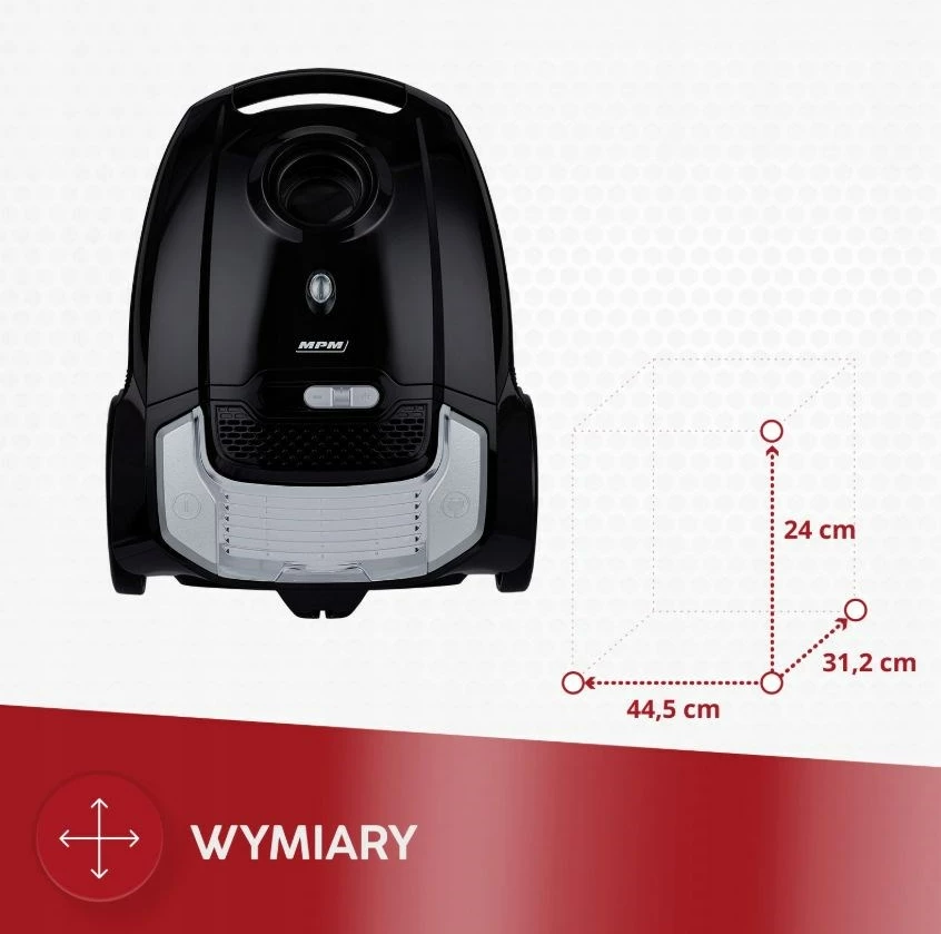 Fshesë me korent MPM MOD-54 me thes, 1.5L, 850W, Blu