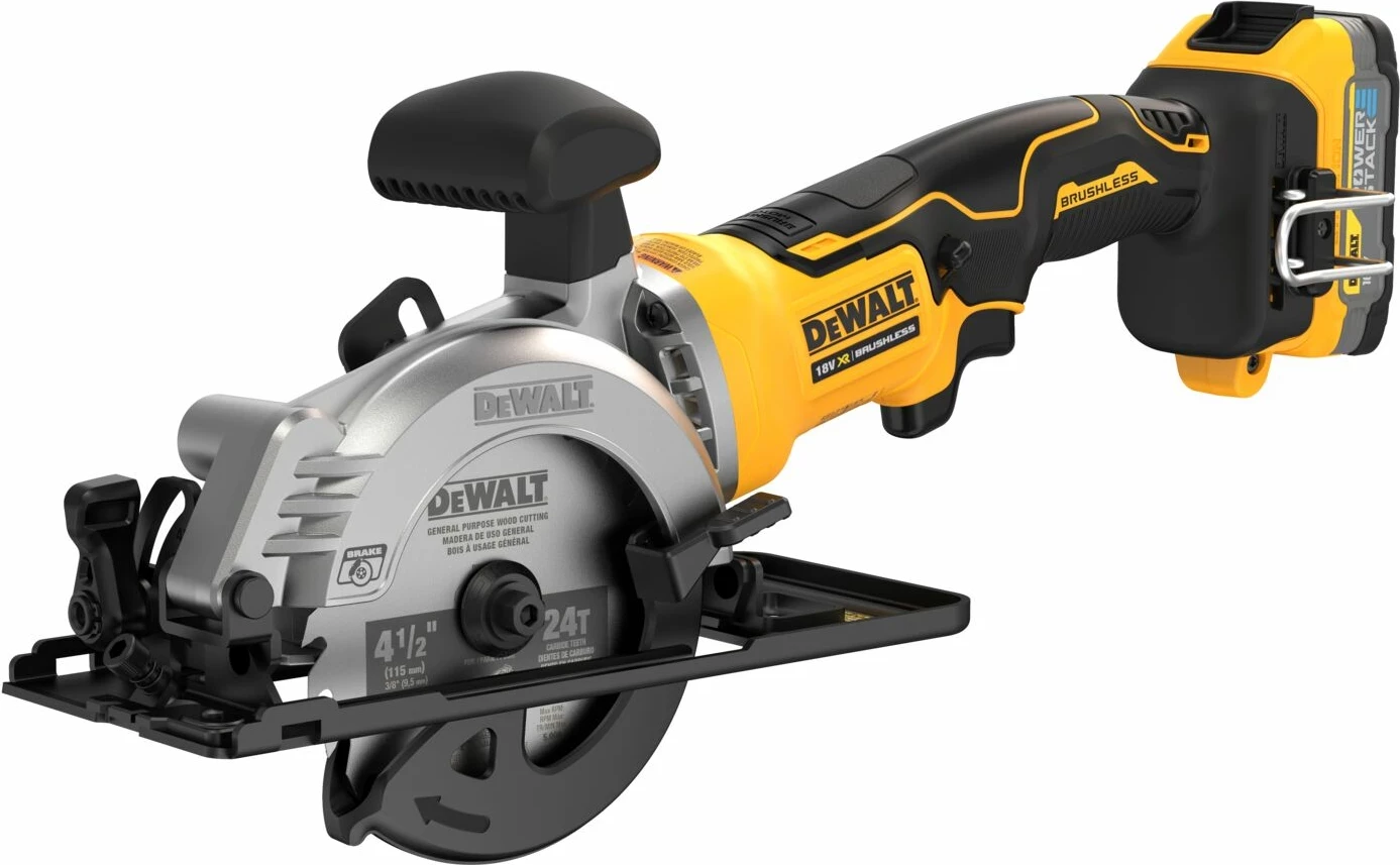 Sharrë rrethore me akumulator DeWalt DCS571E1T 115 mm 18V XR brushless, 1x1.7Ah POWERSTACK, TSTAK II