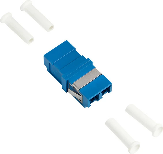 Adapter fiber optik LogiLink LC Duplex, set 12 copë, pa flanxhë, blu