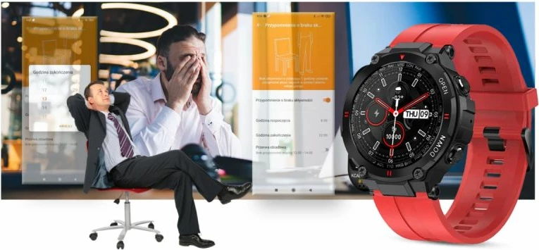 Smartwatch Gravity për meshkuj, e zezë
