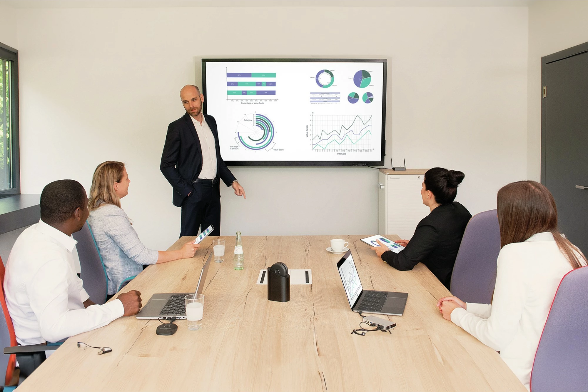 Sistem bashkëpunimi pa tela Digitus Click & Present Pro, desktop, HDMI, Wi-Fi 5, i zi/gri