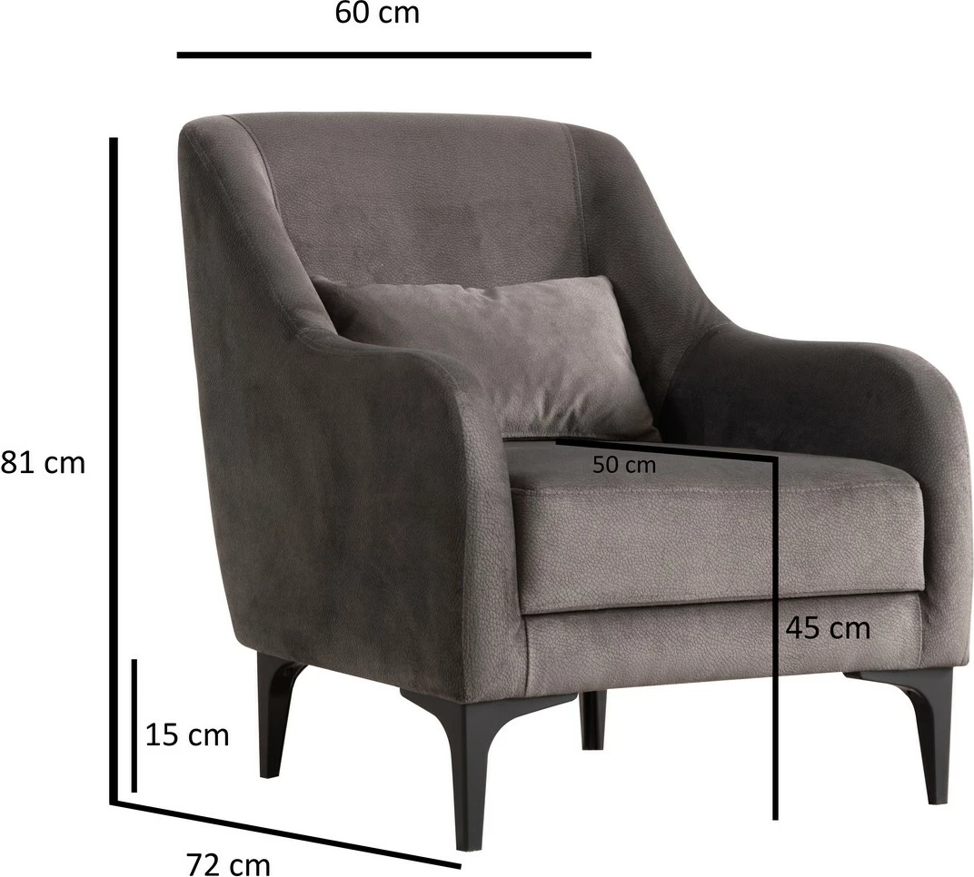 Karrige krahu Atelier del Sofa, Astana, antracit