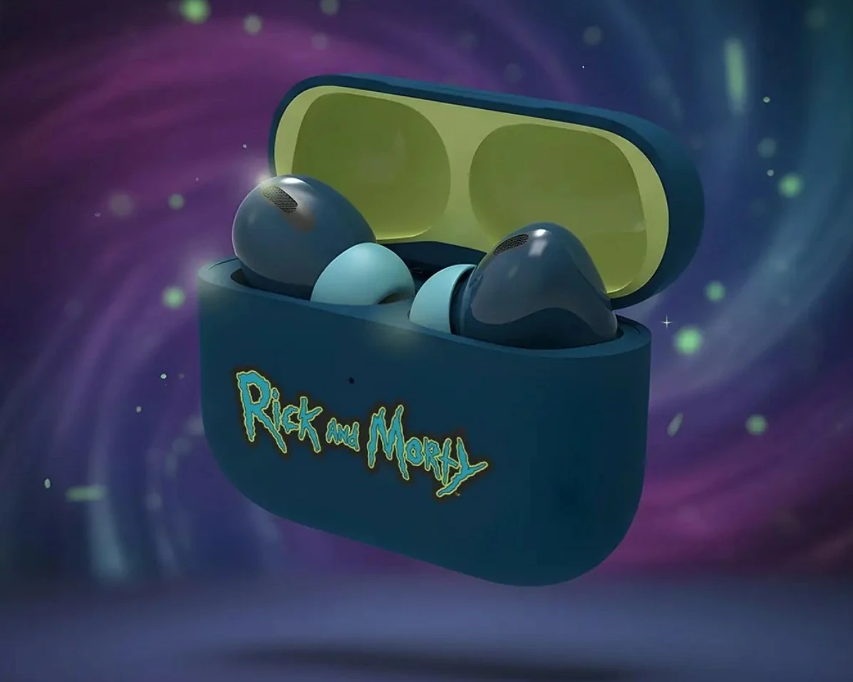 Kufje Moye Rick and Morty True Wireless, Bluetooth 5.4, USB-C, 4 orë, blu e errët