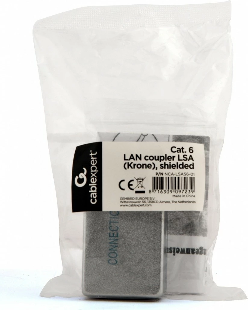 Konektor rrjeti LAN Gembird NCA-LSAS6-01 Cat.6 LSA (Krone) FTP RJ-45, argjendtë, 1 copë
