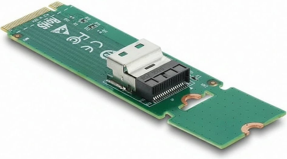 Adapter DeLOCK M.2 Key M në SFF-8654 4i (SlimSAS)